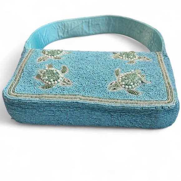 Blue Sea Turtle Beaded Bag NWT - Picture 6 of 6